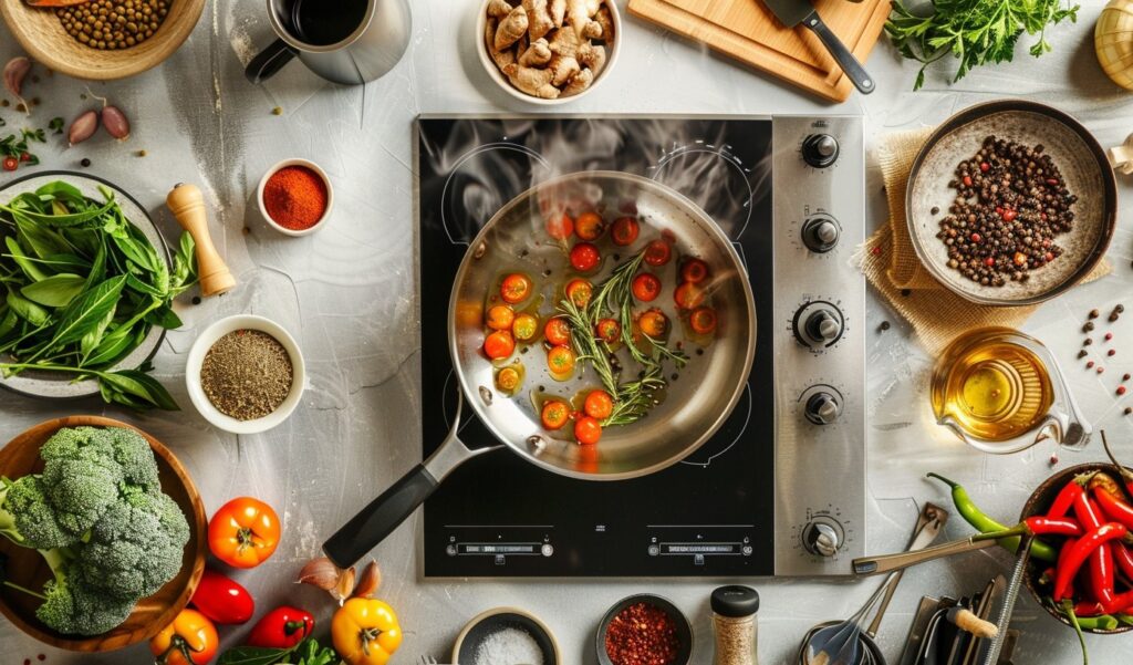 Cooking soup on an induction cooktop. Photo: StockCake